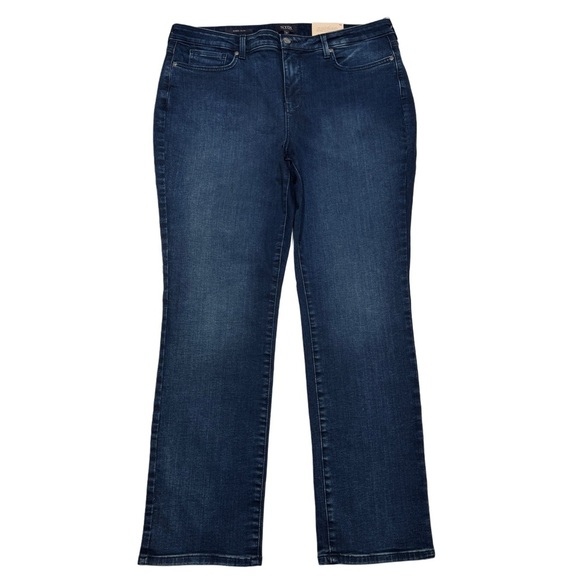 NYDJ Denim - {NYDJ} "Sheri Slim in Clean Zenith" Slim Straight Leg Stretch Denim Jeans